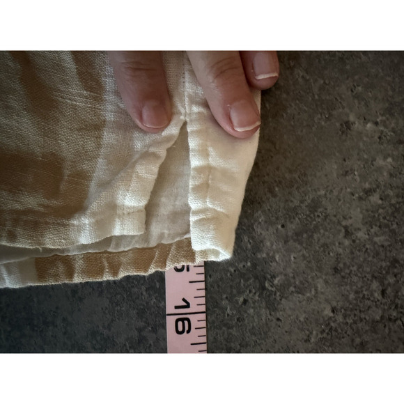 Laude the Label Linen Shorts Womens Size Medium Striped Summer Relaxed Lagenlook - Picture 7 of 8